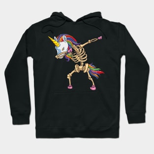 Dabbing Unicorn Skeleton Hoodie